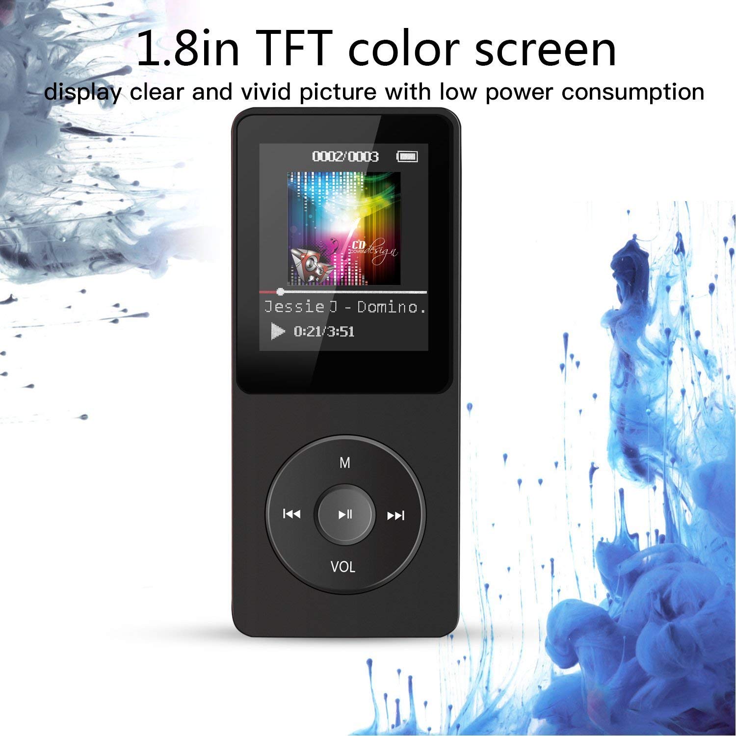 Audio Music Player - Bluetooth MP3 Music Player 1.8'' Non-destructive