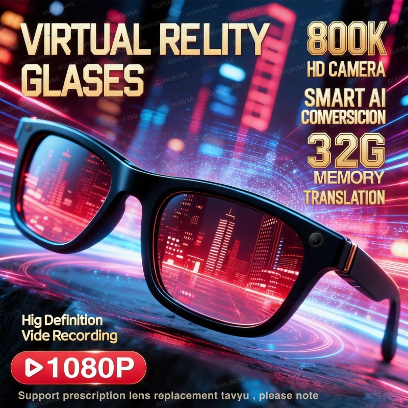 Audio With Music Ai - 8K Vision AI Eyeglasses Built-in 100MP