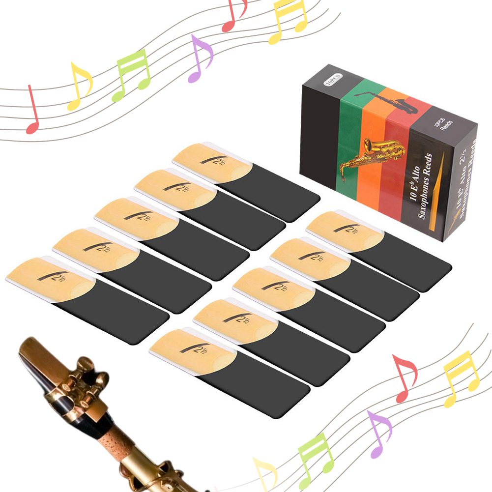 Saxophone Reed Pack - 10 Pack Eb Alto Sax Saxophone