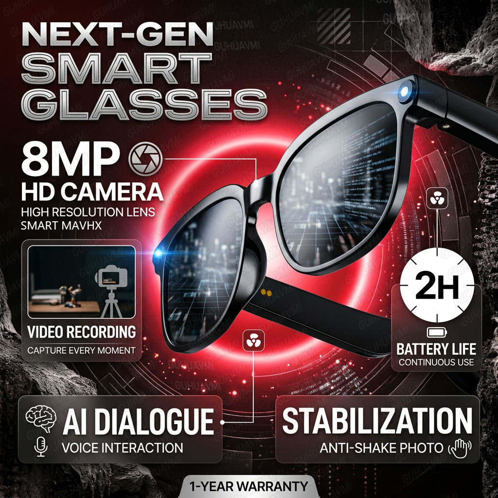 Wireless Smart Camera Glasses  - Audio Music Arabic 评论和价格