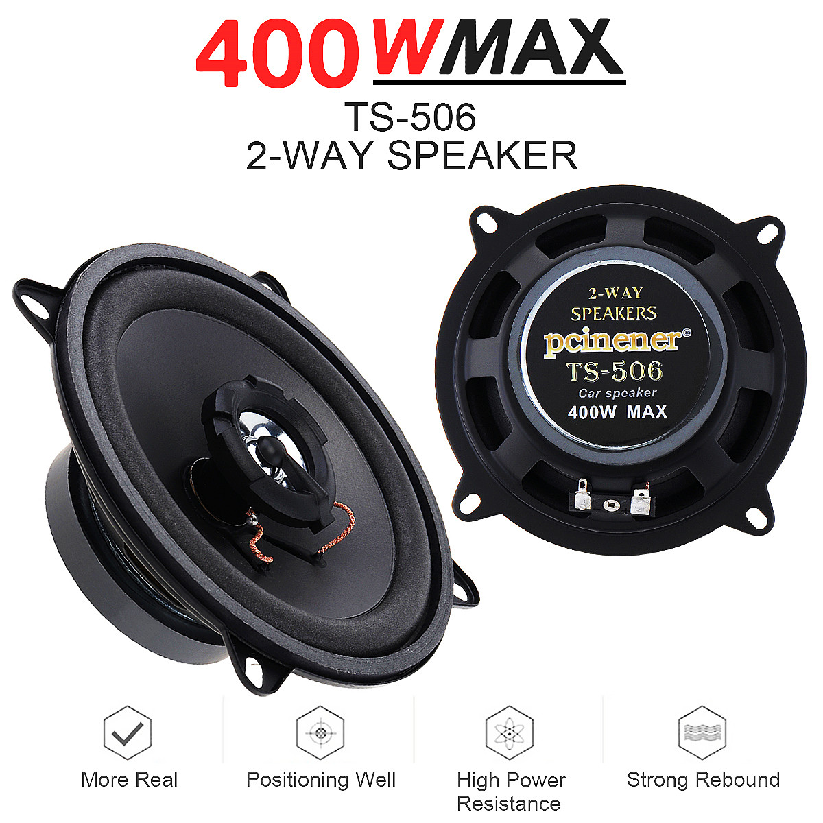 5 Inch 400W / 500W 2-Way Car H - Audio Universal Music 评论和价格