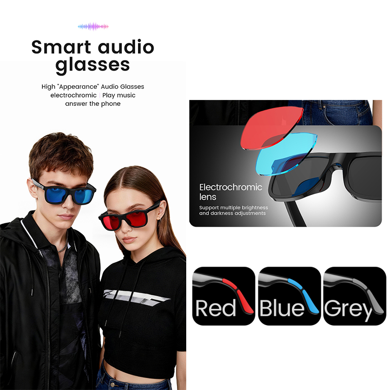 New AI Smart Audio Glasses 38g - Audio Music Arabic 评论和价格