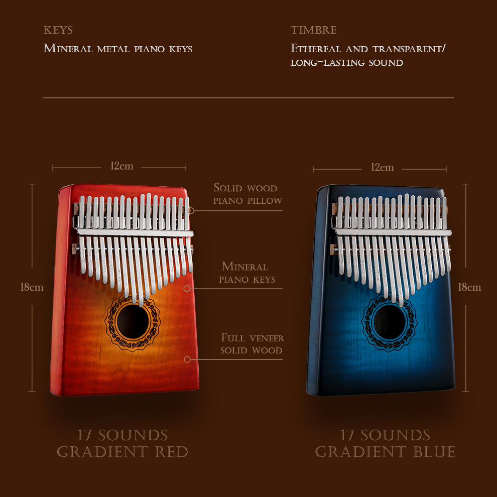 Hluru Professional 17 Key Mapl - Kalimba Thumb Piano 评论和价格