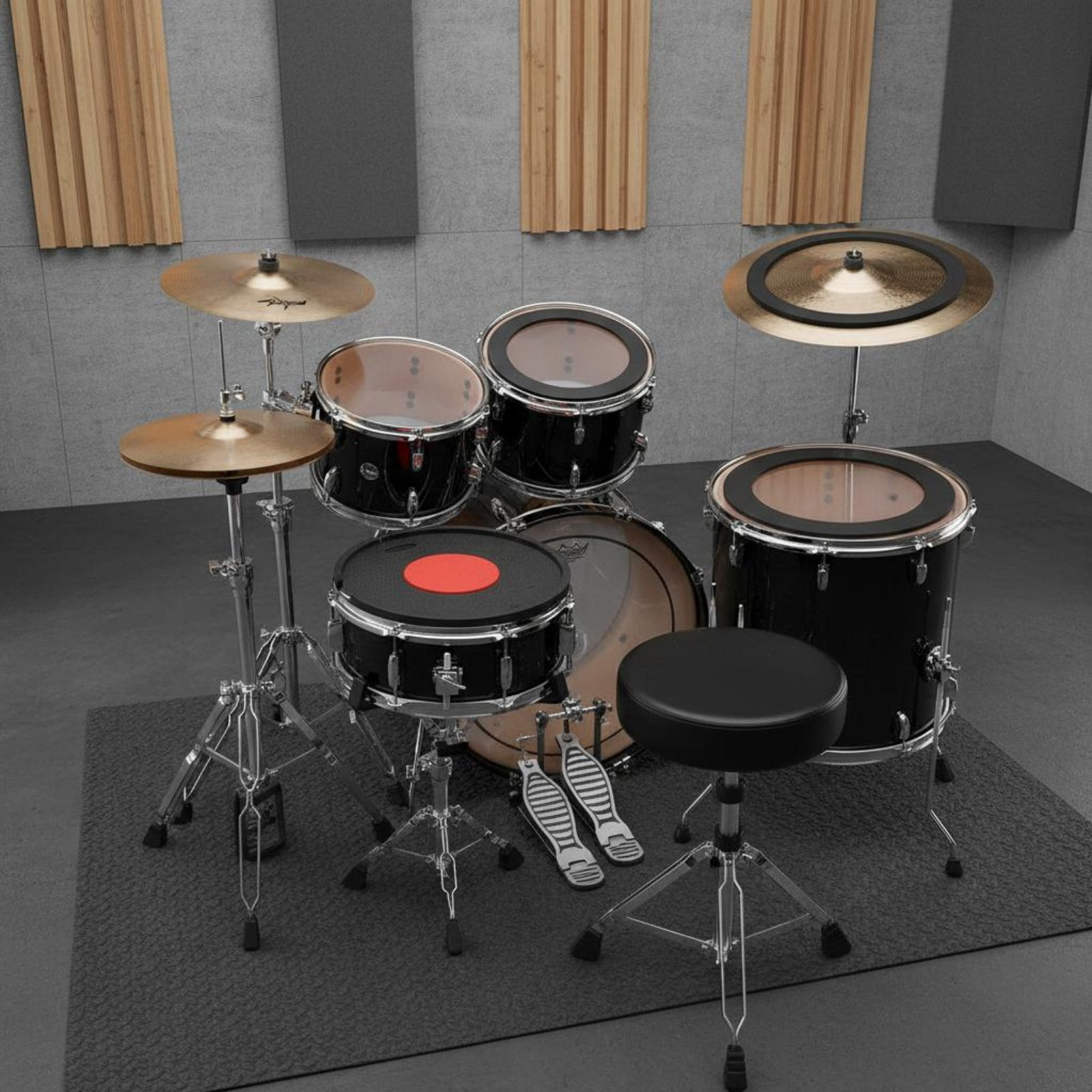 Rubber Drum and Cymbal Mutes N - Drum Practice Pad 评论和价格