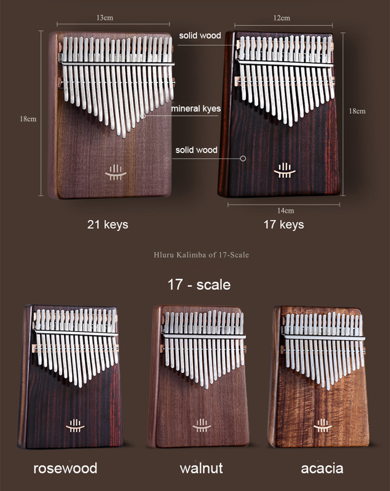 Hluru Kalimba 17 Keys with Hol - Kalimba Thumb Piano 评论和价格