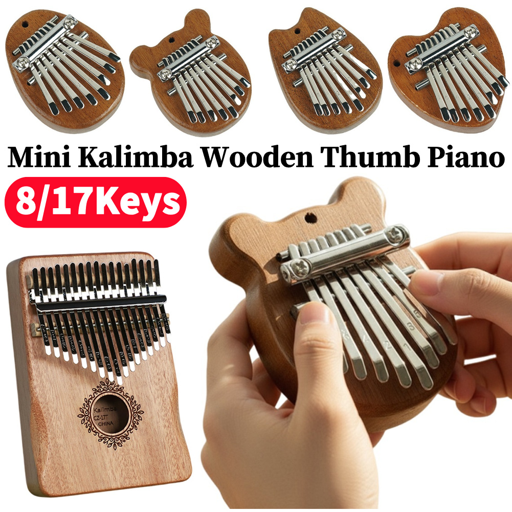 8/17Keys Mini Wooden Kalimba H - Kalimba Thumb Piano 评论和价格