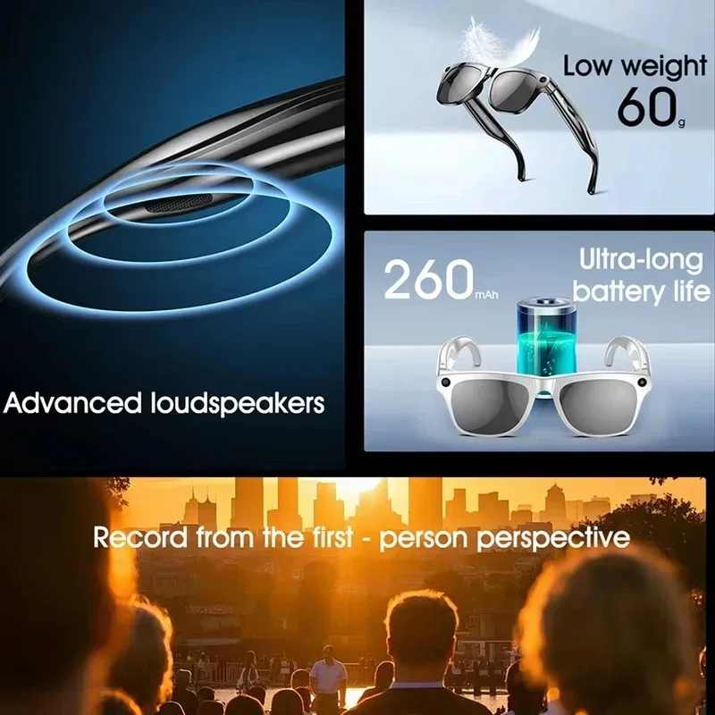 8K Vision AI Eyeglasses Built- - Audio With Music Ai 评论和价格