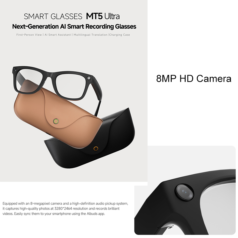 2026 AI smart Glasses HD 800W  - Audio Music Arabic 评论和价格