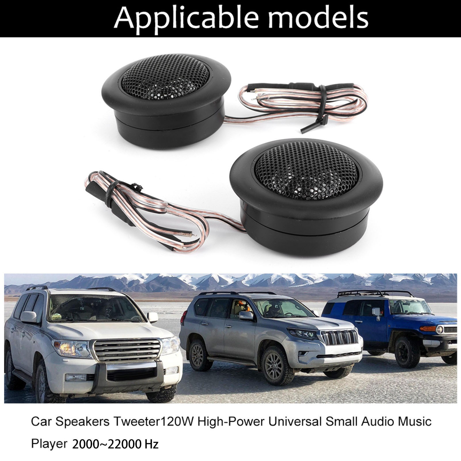 2Pcs Car Speakers Tweeter 120W - Audio Universal Music 评论和价格