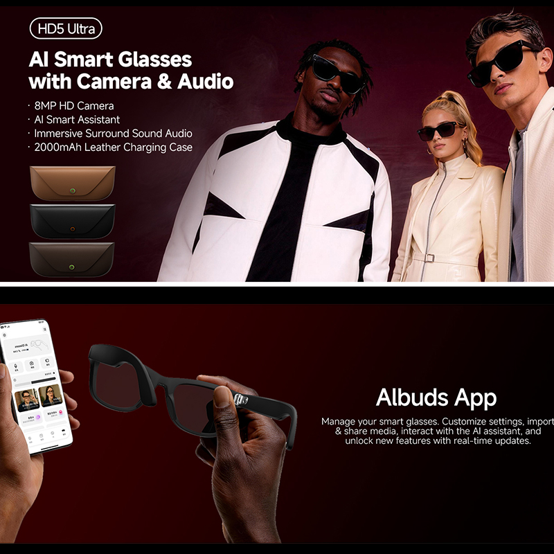 2026 New AI Smart Glasses 8MP  - Audio Music Arabic 评论和价格