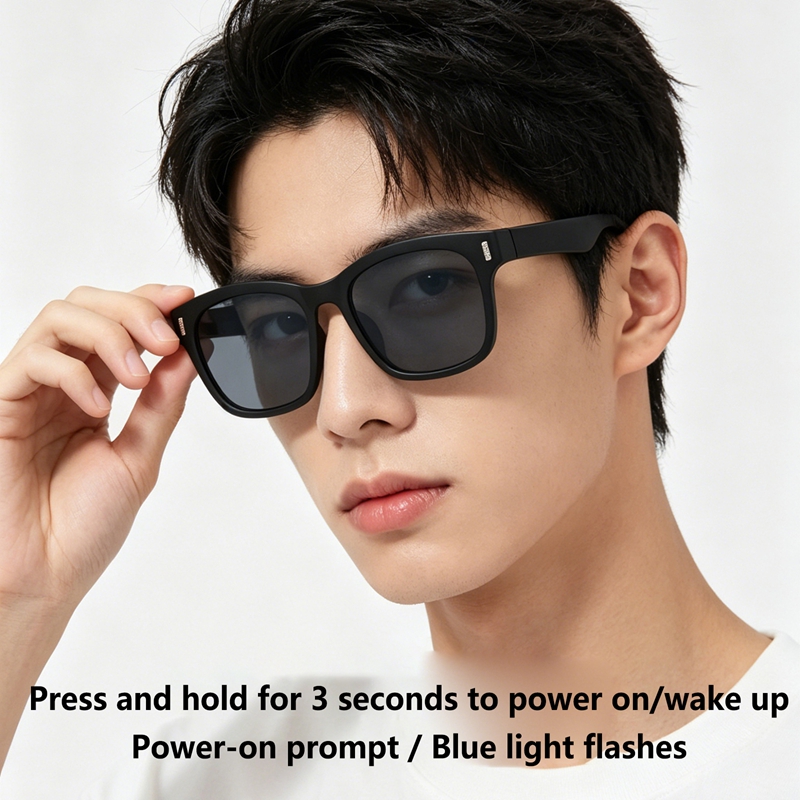 AI Intelligent Sunglasses Blue - Audio Music Arabic 评论和价格