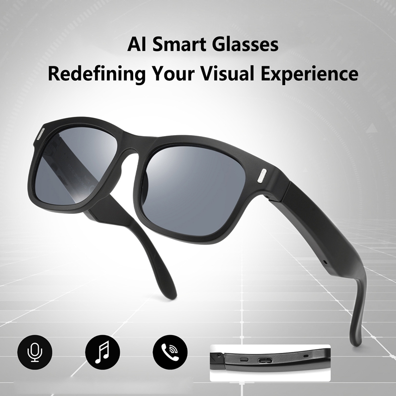 AI Intelligent Sunglasses Blue - Audio Music Arabic 评论和价格
