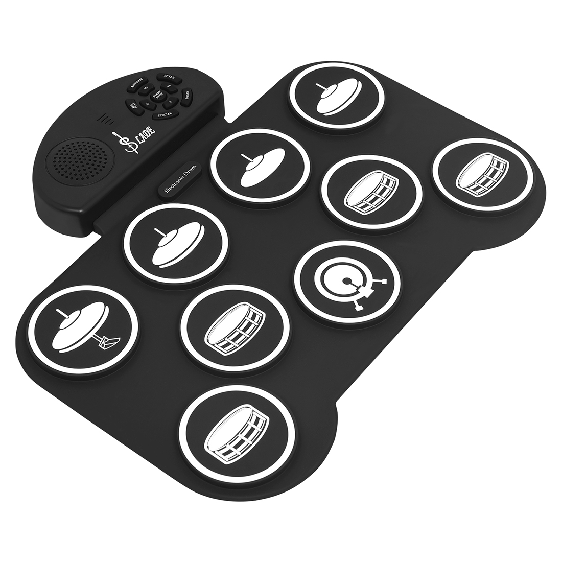 Foldable 9 Pads Roll‑Up Electr - Drum Practice Pad 评论和价格