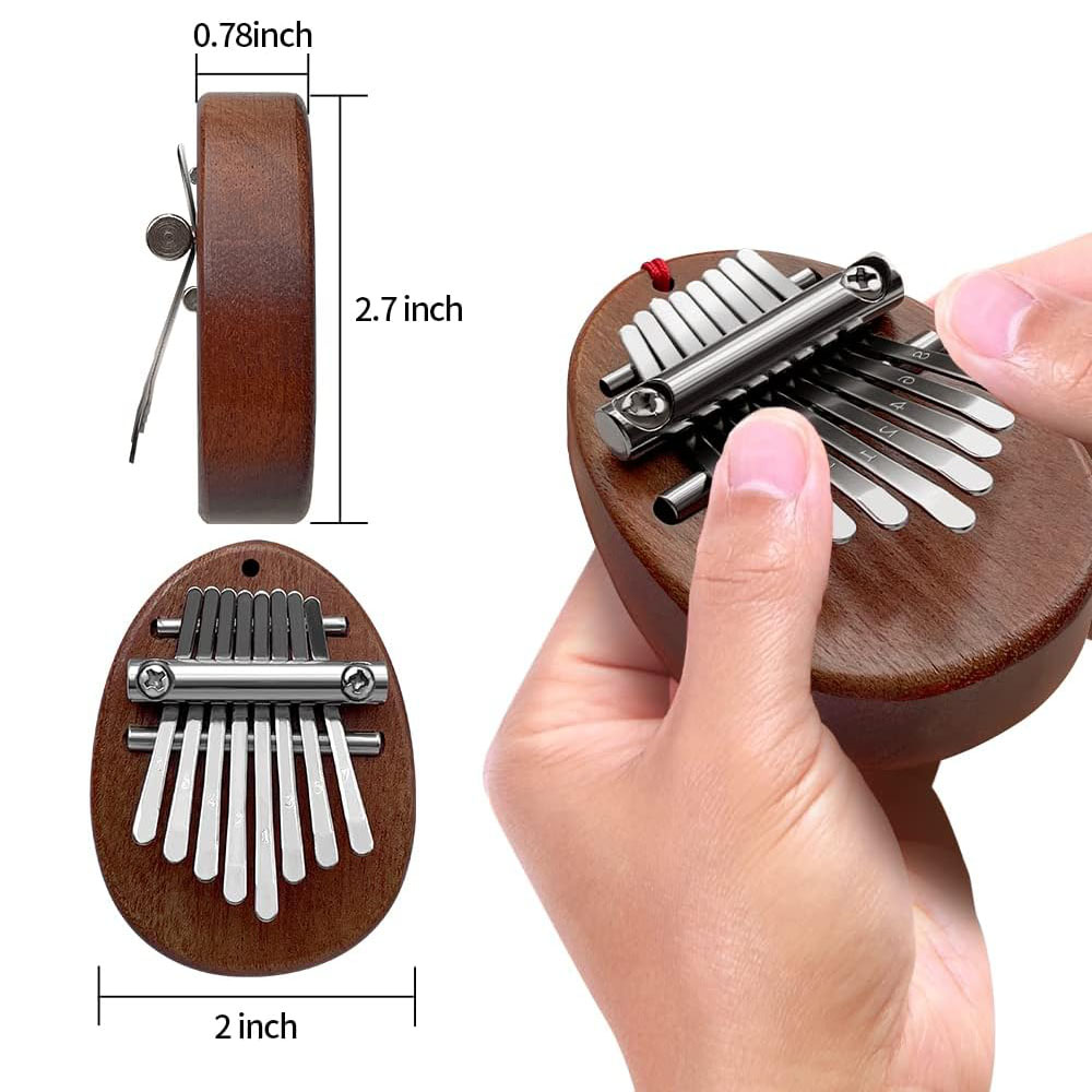 Portable Solid Wood 8 Key Mini - Kalimba Thumb Piano 评论和价格
