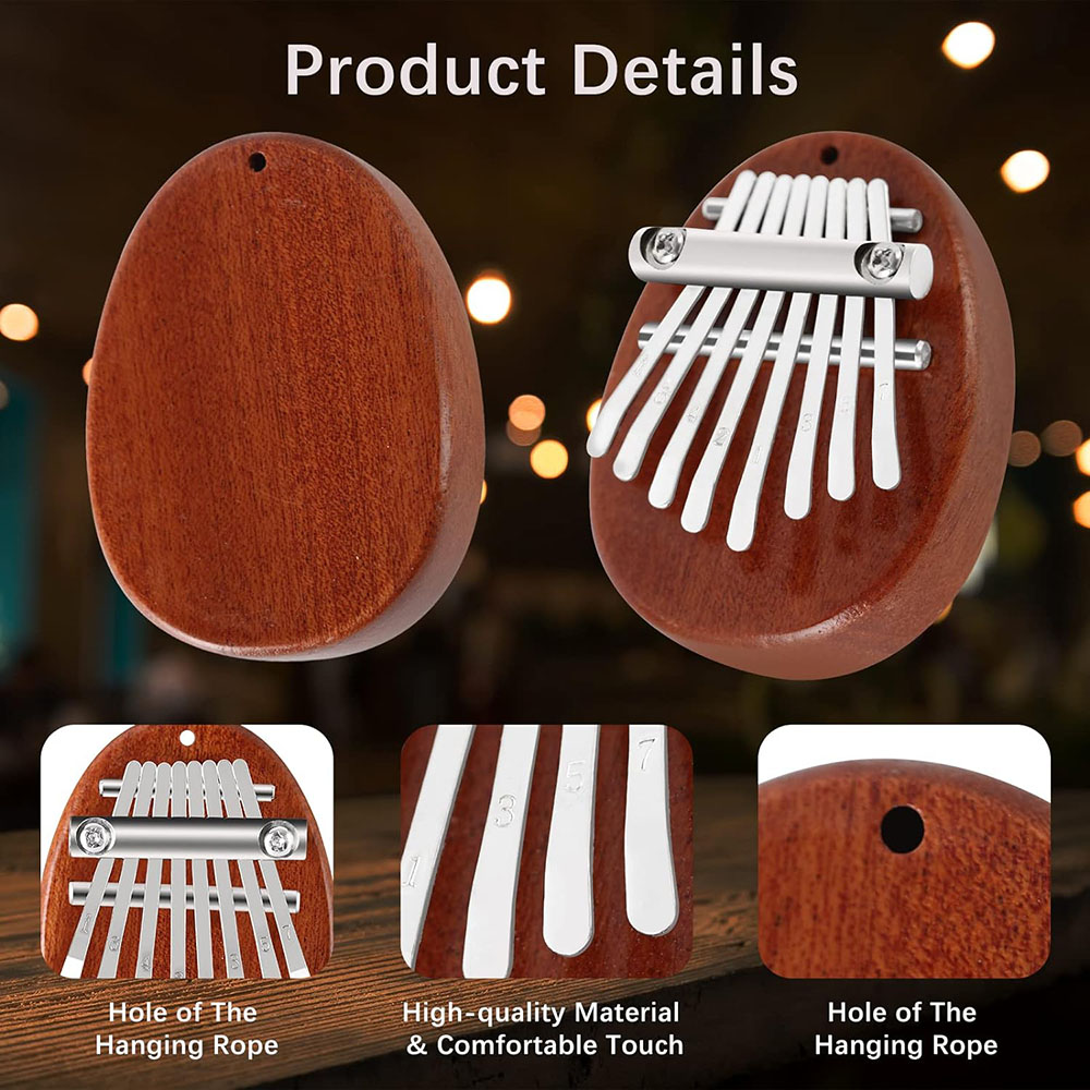 Portable Solid Wood 8 Key Mini - Kalimba Thumb Piano 评论和价格