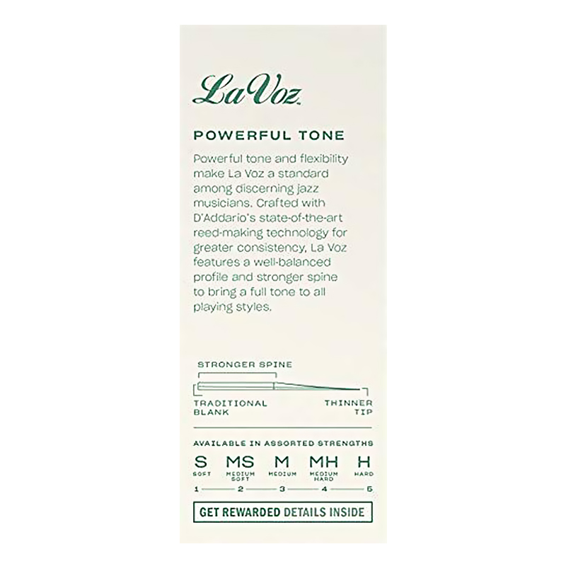RICO La Voz Lavoz Woodwinds Te - Saxophone Reed Pack 评论和价格