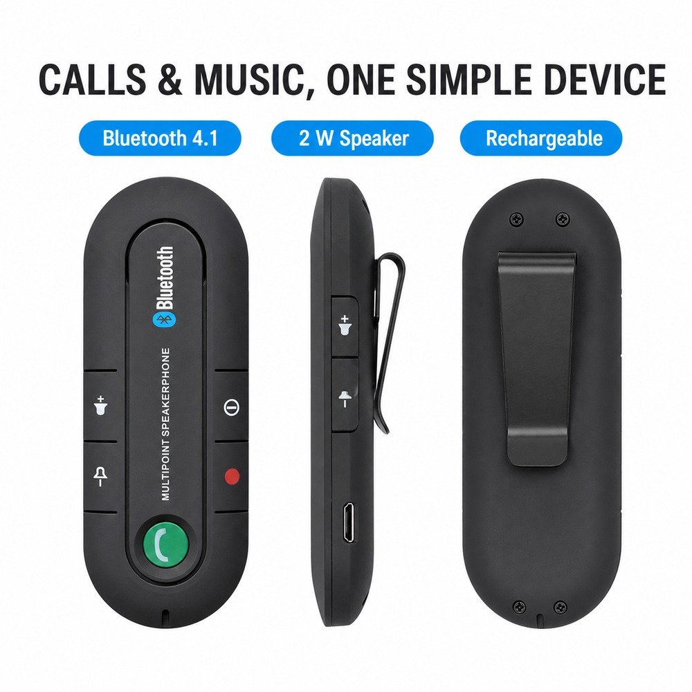 Bluetooth 4.1 Car Speakerphone - Audio Music Player 评论和价格