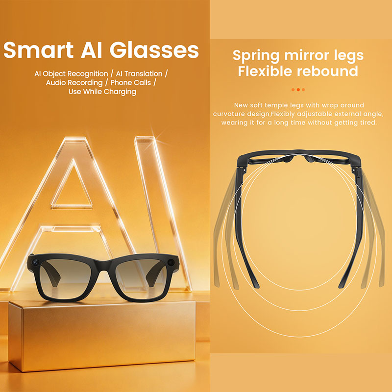 AI Smart Glasses 800W Camera A - Audio With Music Ai 评论和价格