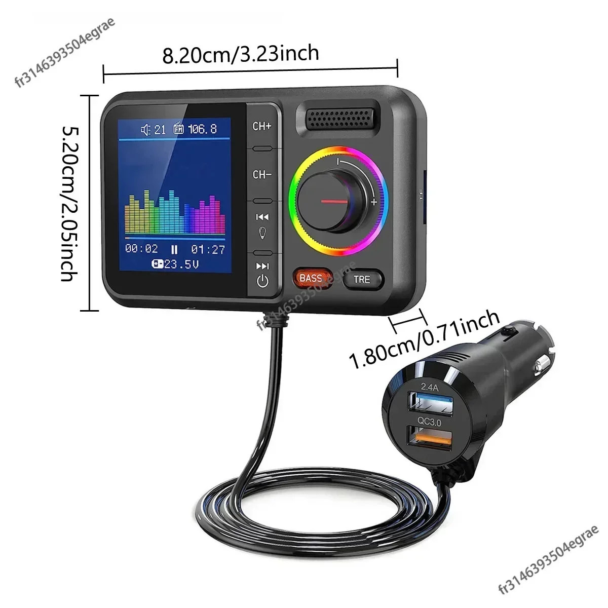 Wireless FM Transmitter with B - Audio Music Player 评论和价格