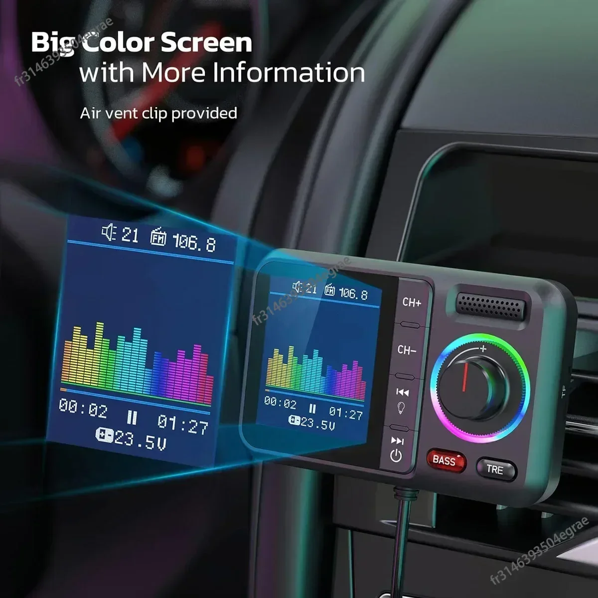 Wireless FM Transmitter with B - Audio Music Player 评论和价格